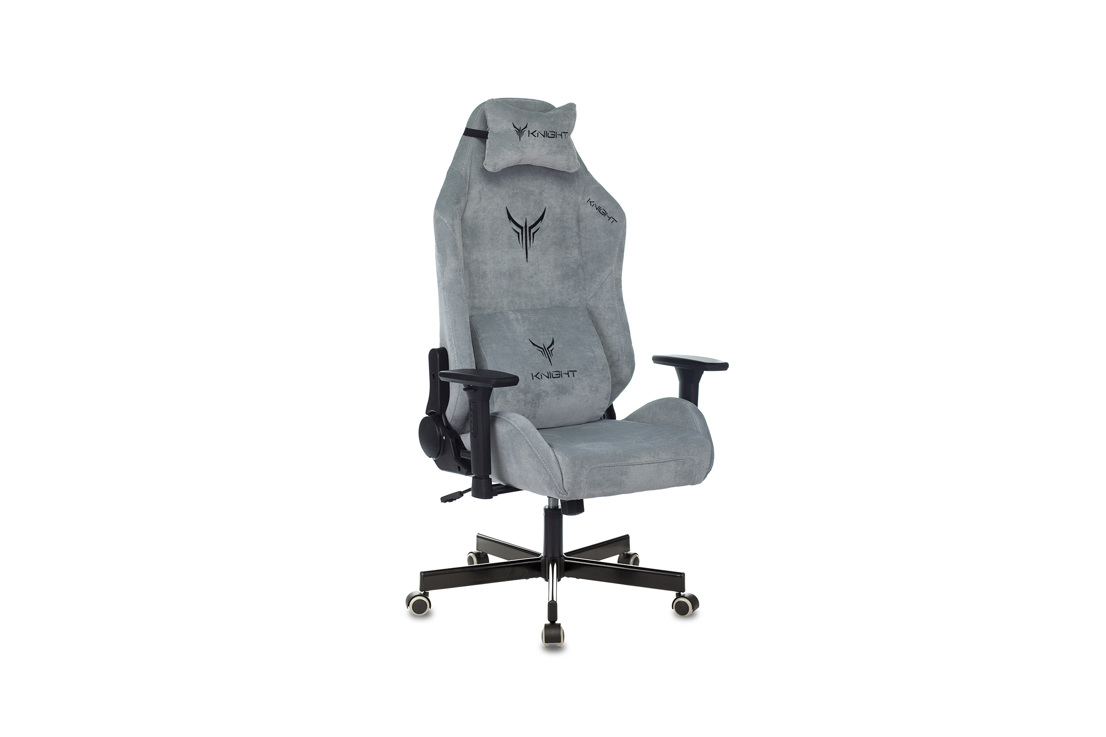 Кресло игровое Бюрократ Knight N1 серо-голубое