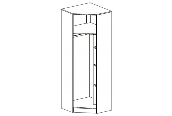 Шкаф Угловой Каролина-7 МДФ/Разные Цвета (0,85*2,12*0,85)