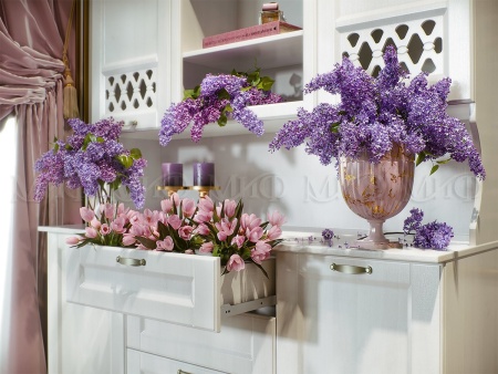 Буфет Милан с Карнизом МДФ/Белый Текстурный(Ш-1640 x Г-600 х В-2017)