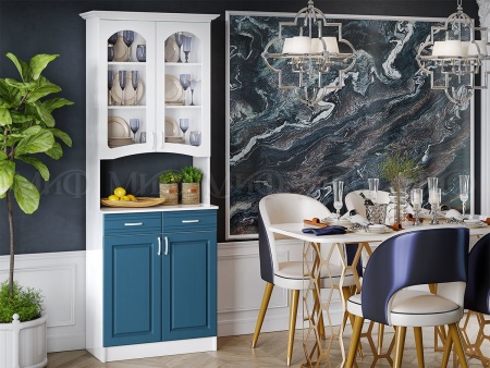 Буфет Кармен 2-х Створчатый МДФ (Ш-800 x Г-430 х В-2250 мм)/Разные Цвета