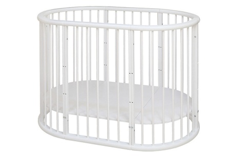 Детская Кровать-Трансформер Массив+МДФ Белая Малыш/Разные Цвета Ш-1270 х В-875 мм