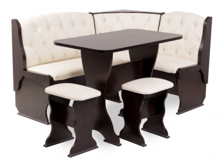 Кухонный уголок Орхидея Люкс/Разные Цвета (Диван + Стол + Табуреты)