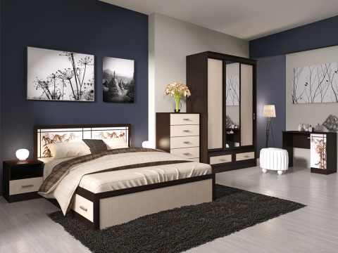 Спальный Гарнитур Мальдива Венге/Белфорт