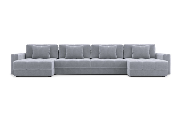 Диван п-образный тик-так Монарх М2О2 серый